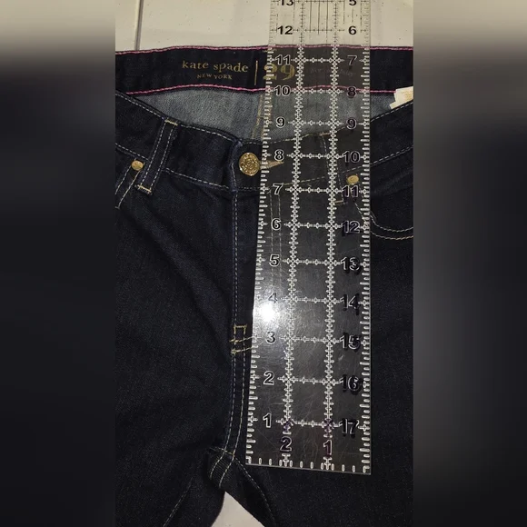 Kate Spade Jeans Kate Spade Broome Street Dark Blue Denim Skinny Jeans Sz 29 - Picture 14 of 16